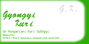 gyongyi kuri business card